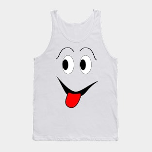 Funny face - black and red. Tank Top